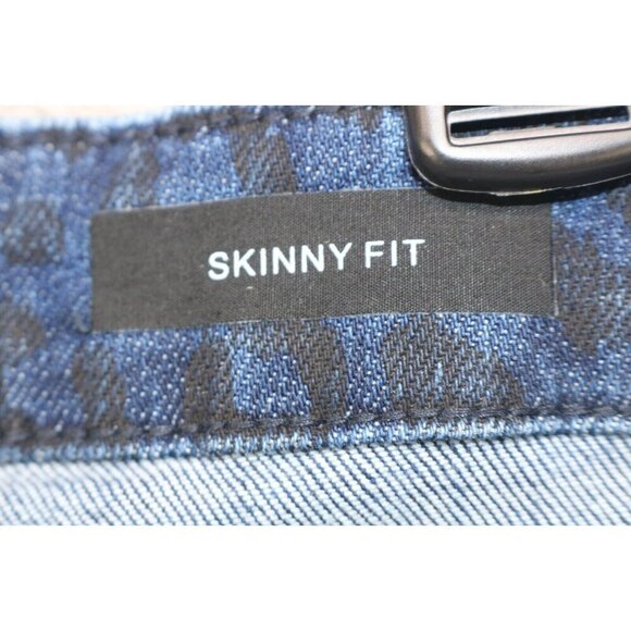 Blue Leopard Print Women Jeans - Picture 8 of 13